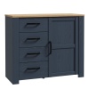 Boho 1 Door 4 Drawer Chest Navy