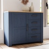 Boho 1 Door 4 Drawer Chest Navy