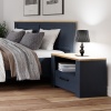 Boho 1 Drawer Bedside Navy