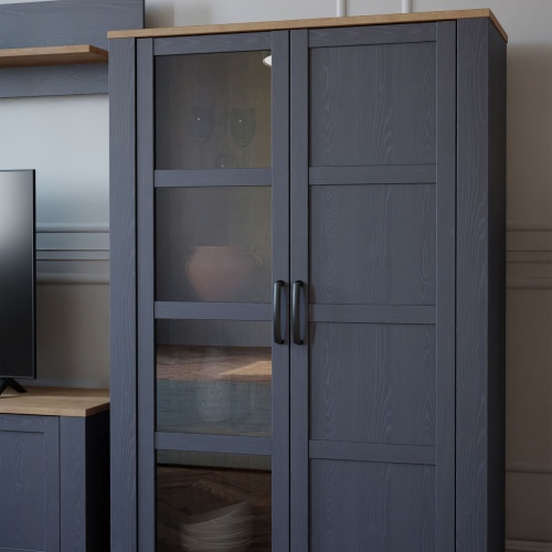 Boho 2 Display Cabinet Navy