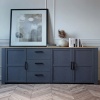 Boho 3 Door 3 Drawer Large Sideboard Navy