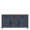 Boho 3 Door 3 Drawer Sideboard Navy