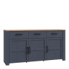 Boho 3 Door 3 Drawer Sideboard Navy