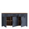 Boho 3 Door 3 Drawer Sideboard Navy