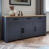 Boho 3 Door 3 Drawer Sideboard Navy