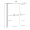 Boho 3 Door Large Display Cabinet Navy