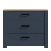 Boho 3 Drawer Chest Navy