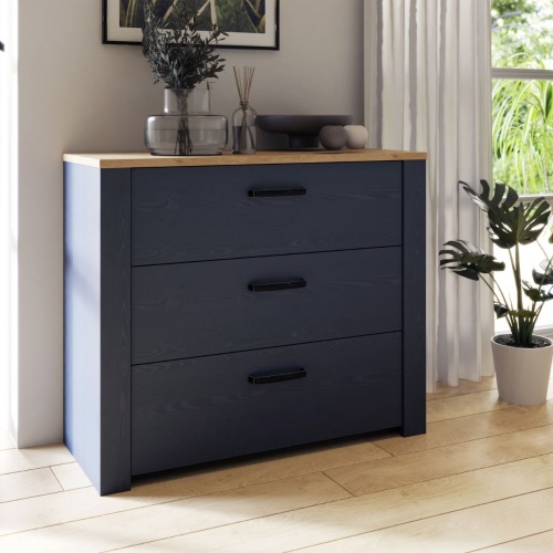 Boho 3 Drawer Chest Navy