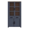 Boho Display Cabinet 4 Door Navy