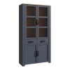 Boho Display Cabinet 4 Door Navy