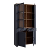 Boho Display Cabinet 4 Door Navy