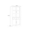 Boho Display Cabinet 4 Door Navy