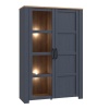 Boho LED 2 Display Cabinet Navy