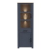 Boho LED Narrow Display Cabinet Navy