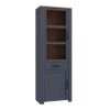 Boho Narrow Display Cabinet Navy